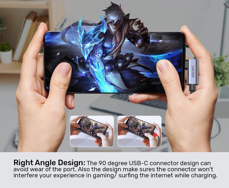 Unıtek Type-C Hızlı Şarj 90D 2Mt 100W(C14123Bk-2M)