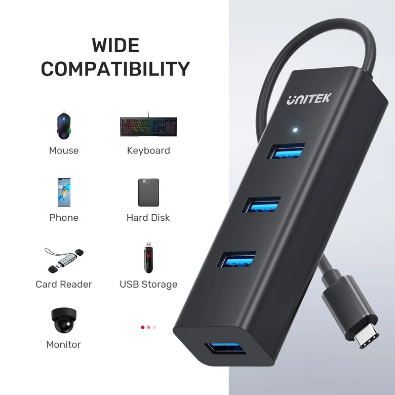 Unıtek Type-C To 4 Port Usb 3.0 + Type-C (Y-3089Z)