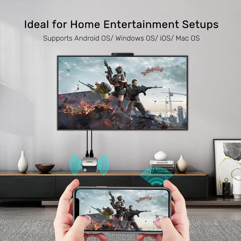 Unıtek 4K Kablosuz Görüntü Aktarıcı (V1162B)