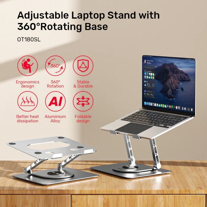 Unıtek 360D Metal 10-16” Notebook Stand (Ot180Sl)