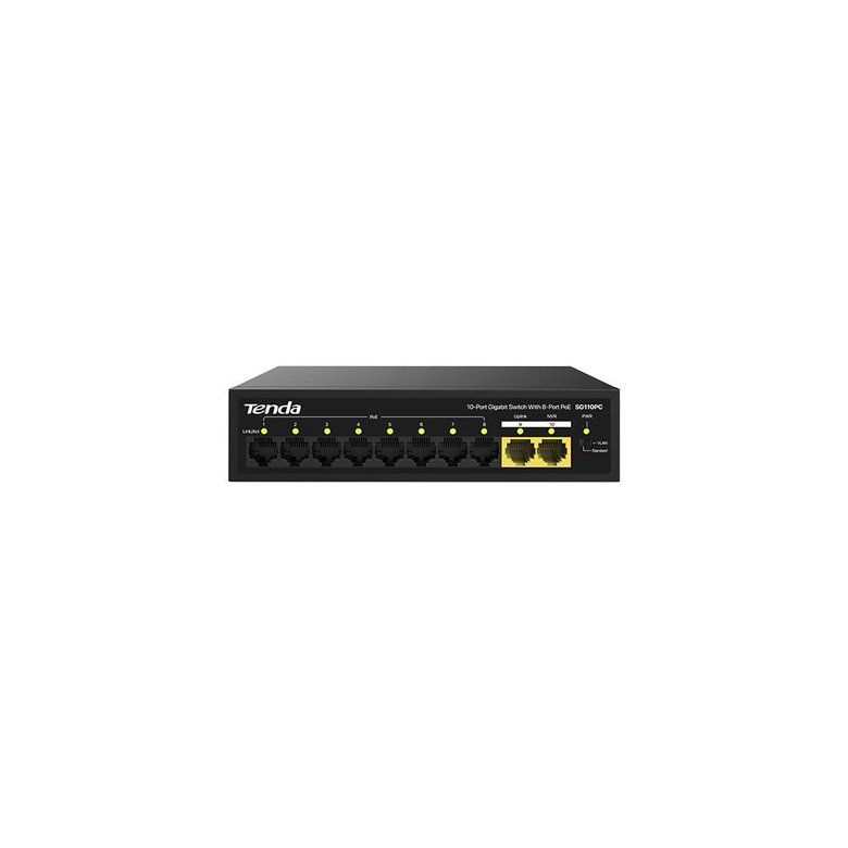 Tenda Sg110Pc 10Port Gıgabıt 10/100/1000 Poe+ Swıtch
