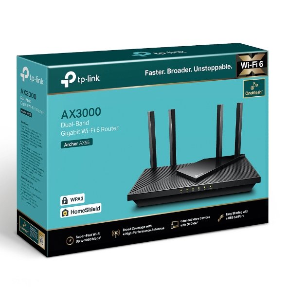 Tp-Lınk Archer Ax55 3000 Mbps WiFi 6 Router