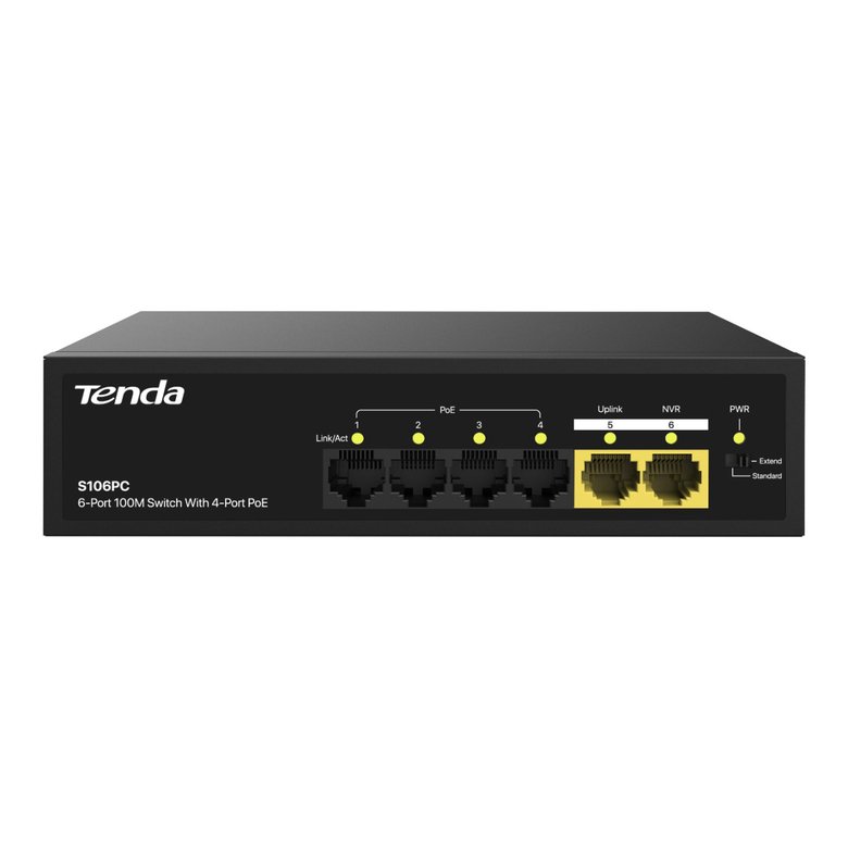 Tenda S106Pc 6 Port 10/100 Poe Swıtch