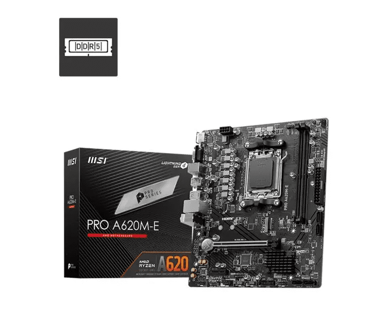 Msı Pro A620M-B Am5 Ddr5 6800(Oc) Hdmı Vga M.2 Usb3.2 Jargb V2 Matx
