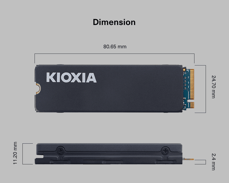 2Tb Kıoxıa Excerıa Heatsınk Gen 4X4 Nvme 5000/3900Mb/S Lsc11K2T04G8