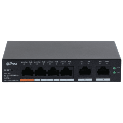 Dahua Cs4006-4Gt-60 4 Port 4Xge-2Xge Yönetilebilir 60W Poe Switch