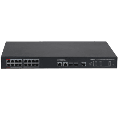 Dahua S4220-16Gt-240 16 Port 16Xge-2Xge-2Xge/Sfp Yönetilebilir 240W Poe Switch