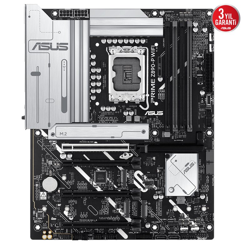 Asus Prıme Z890-P WiFi Ddr5 4Xm2 Usb3.2 Rgb Lan Atx