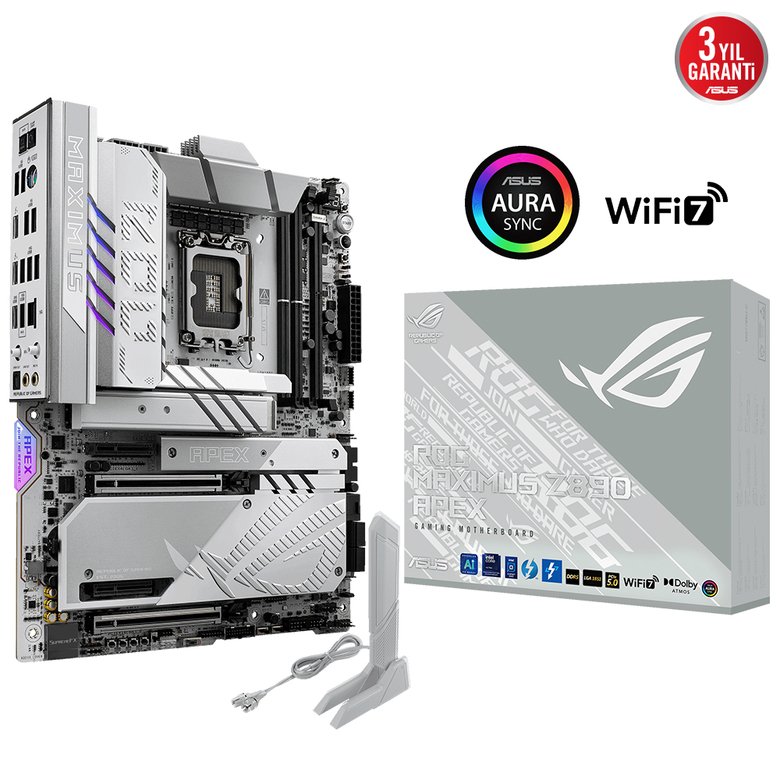 Asus Rog Maxımus Z890 Apex Ddr5 6Xm2 Usb3.2 WiFi7 Rgb Lan Atx