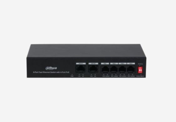 Dahua Pfs3006-4Et-36 6 Port 4Xfe-2Xfe 36W Poe Switch