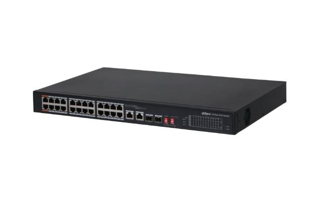 Dahua Pfs3226-24Et-240 24 Port 24Xfe-2Xge-2X1Ge/Sfp 240W Hi-Poe Switch