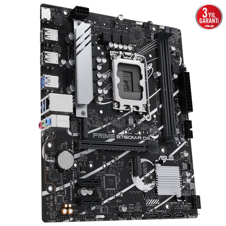 Asus Prıme B760M-R D4 Intel B760 Soket 1700 Ddr4
