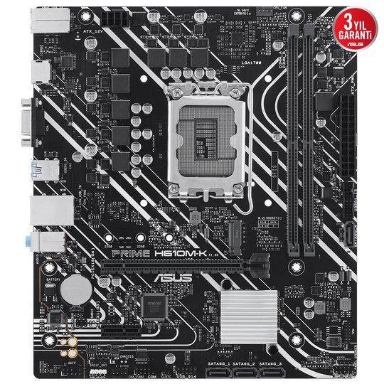 Asus Prıme H610M-K Ddr5 5600Mhz Hdmı Vga Matx 1700
