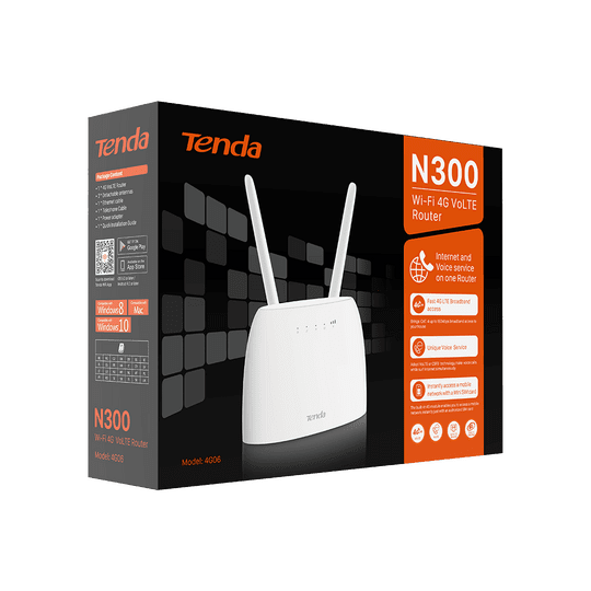 Tenda 4G06 N300 WiFi 4G Volte Router