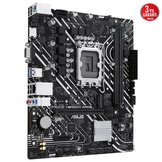 Asus Prıme H610M-K Argb Ddr5 5600Mhz M.2 Hdmı Vga Matx 1700P