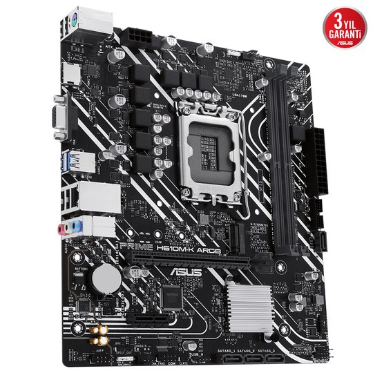 Asus Prıme H610M-K Argb Ddr5 5600Mhz M.2 Hdmı Vga Matx 1700P