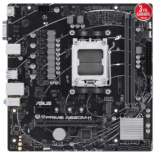 Asus Prıme A620M-K Ddr5 6400+(Oc) Hdmı Vga M.2 Am5
