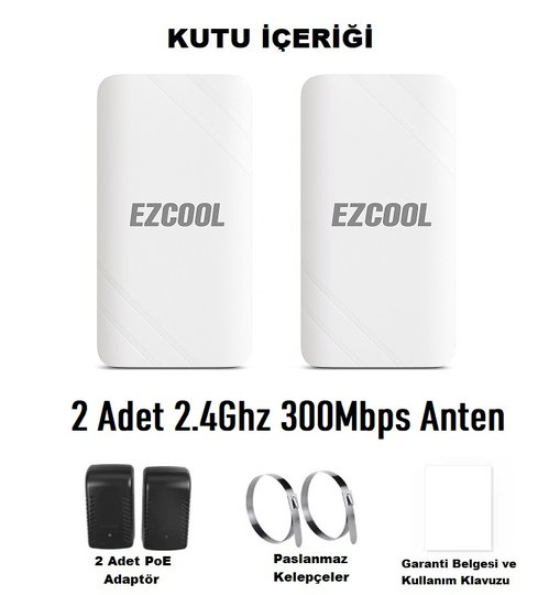 Ezcool Ez-W240An Dış Ortam (2.4Ghz 300Mbps 1Km) Access Point