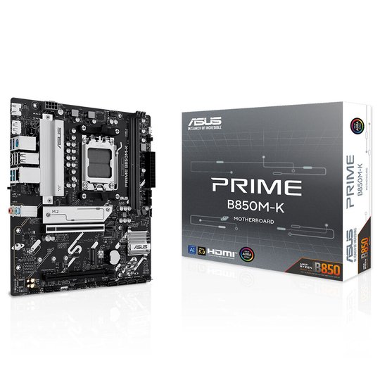 Asus Prıme B850M-K Am5 Ddr5 8400Mhz(Oc) Hdmı Matx Anakart