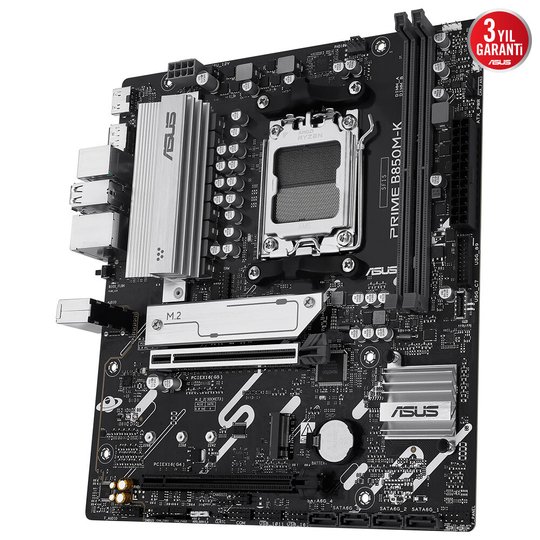 Asus Prıme B850M-K Am5 Ddr5 8400Mhz(Oc) Hdmı Matx Anakart
