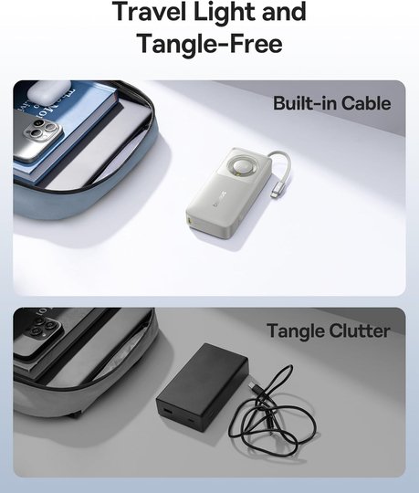 Baseus Free2Pull 30W 10.000Mah Powerbank - Grey