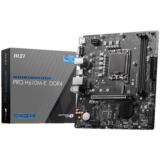 Msı Pro H610M-E Ddr4 3200Mhz M.2 Matx 1700P