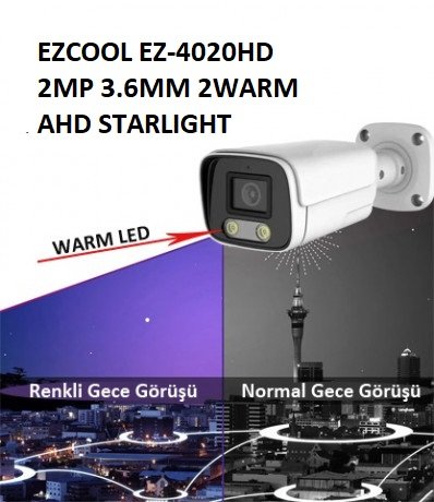 Ezcool Ez-4020Hd 2 Mp 3.6Mm Fullcolor Bullet Kamera