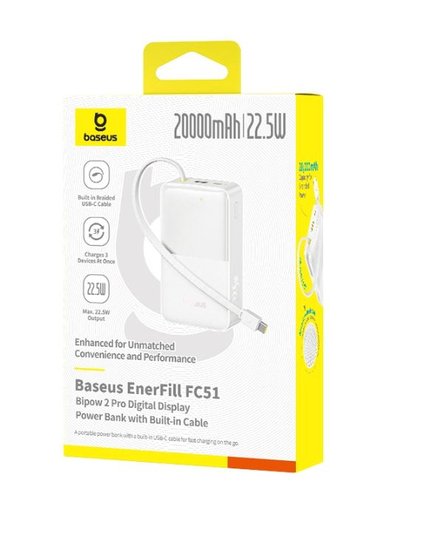 Baseus Enerfıll Fc51 Bıpow2 Pro 10000 22.5W Beyaz