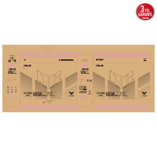 31.5 Asus Tuf Gaming Vg32Vqm5B 250Hz 0.5Ms Monıtor