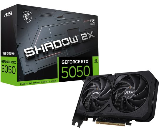 Msı Geforce Rtx 5050 8G Shadow 2X Oc 8Gb Gddr6 128B Dx12 Pcıe 5.0 X16 (3Xdp 1Xhdmı)