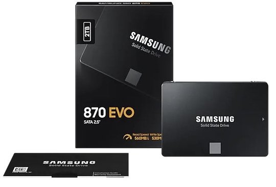 2Tb Samsung 870 Evo 560/530Mb/S Mz-77E2T0Bw Ssd (Resmi Distribütör Garantili)