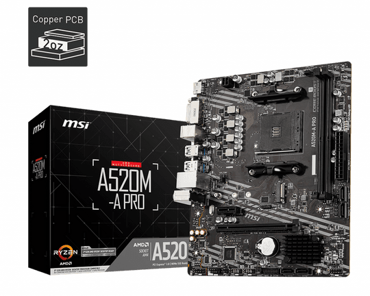 Msı A520M-A Pro Ddr4 4600/1866Mhz M.2 Matx Am4