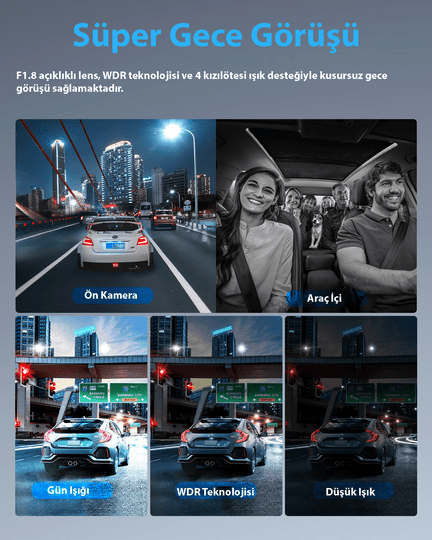 Pruveeo D90-4Ch Fhd WiFi Gps + 128Gb Sd Kart Kame