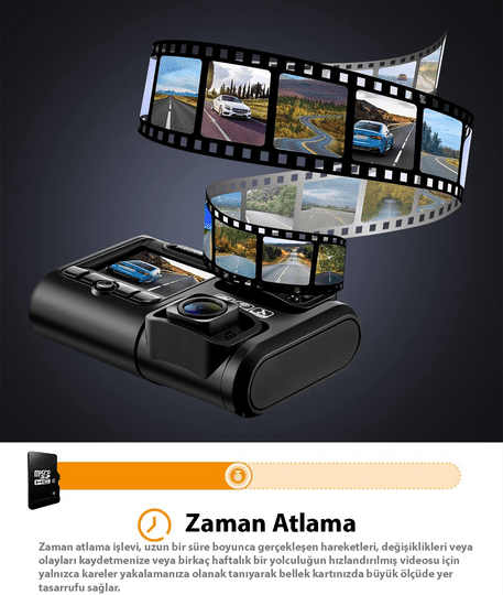 Pruveeo D30 WiFi 4K Arac Kamerası