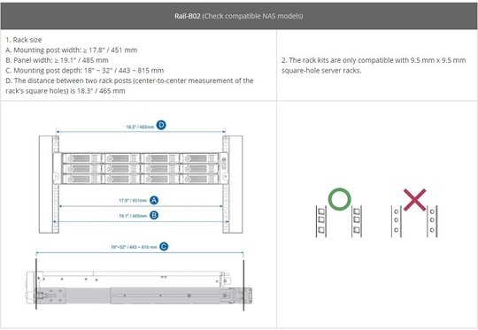 Qnap Raıl-B02 Rack Tipi Model İçin Ray Takımı (Resmi Distribütör Garantili)