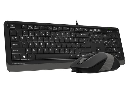 A4 Tech F1010 Q Usb Gri Tr Mm Klavye+Optik Mouse