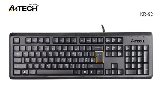 A4 Tech Kr-92 Q Klavye Usb Standart Siyah