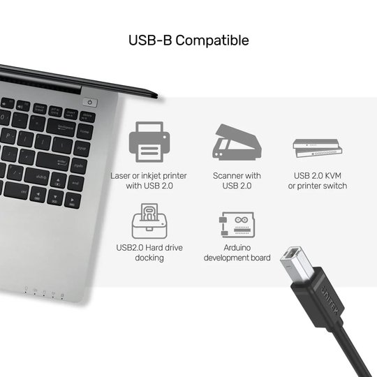 Unıtek Usb-A To Usb-B Yazıcı Kablo 2Mt (Y-C4001Gbk