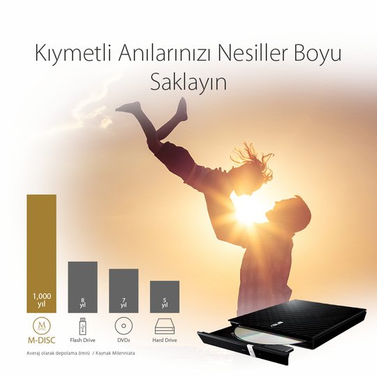 Asus Dvd Sdrw-08D2S-U Lıte Slım Usb 2.0 Siyah