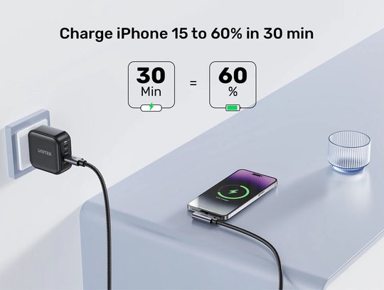 Unıtek Type-C Hızlı Şarj 90D 3Mt 100W(C14123Bk-3M)