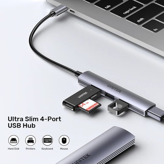 Unıtek Type-C To 4 Port Usb (Usb3.0+Usb2.0) H1208B