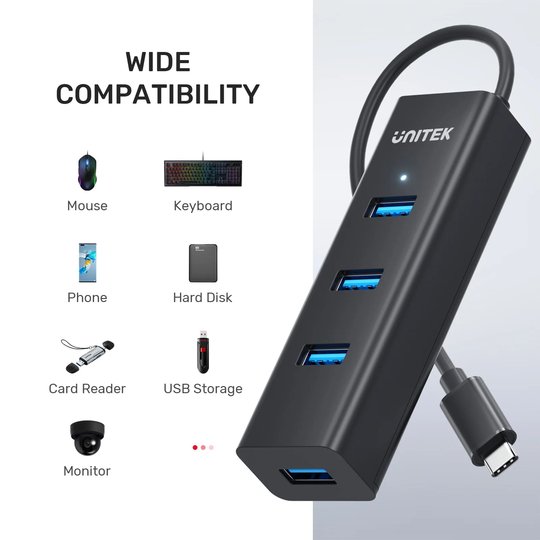 Unıtek Type-C To 4 Port Usb 3.0 + Type-C (Y-3089Z)