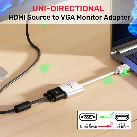 Unıtek Hdmı To Vga Dönüştürücü 1080P&60Hz(Y-6333C)
