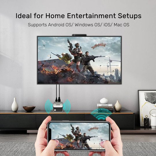 Unıtek 4K Kablosuz Görüntü Aktarıcı (V1162B)