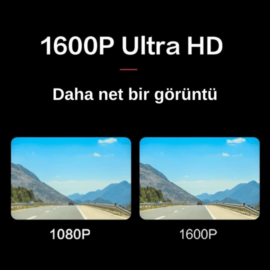 AE-DC5013-F6PRO 1600P Araç Kamerası G-Sensörlü, Mikrofonlu, Geniş Açılı Dash Cam