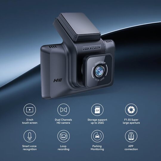 AE-DC4328-K5 1080P Full HD Çift Kameralı Araç Kamerası Gece Görüşlü Ön & Arka Kamera Dash Cam