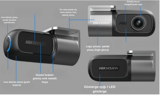 AE-DC2018-D1 Araç İçi Kamera 1080P Full HD WiFi App Destekli Mobil Uygulama Destekli Araç Kamerası