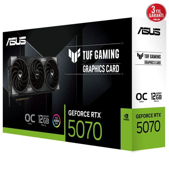 Asus Tuf Gaming Geforce Rtx 5070 12Gb Tuf-Rtx5070-O12G-Gaming Gddr7 Oc Edition Gaming Ekran Kartı