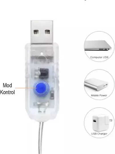 Yılbaşı Perde Ledi Peri Işığı Uzaktan Kumandalı -1 Koli (100Adet)