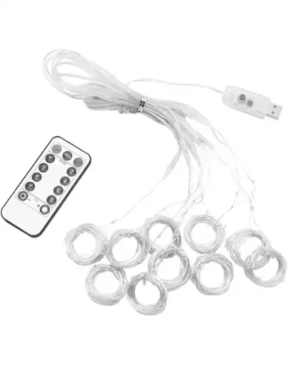 Yılbaşı Perde Ledi Peri Işığı Uzaktan Kumandalı -1 Koli (100Adet)